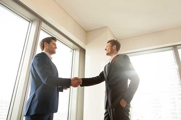 Trusted dealership handshake